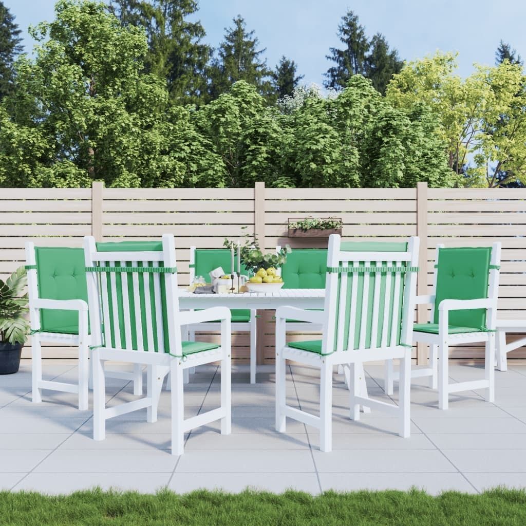 "im Angebot" Gartenstuhlauflagen für Niedriglehner 6 Stk. Grün 100x50x3 cm - Gartenmöbelauflagen CC6869