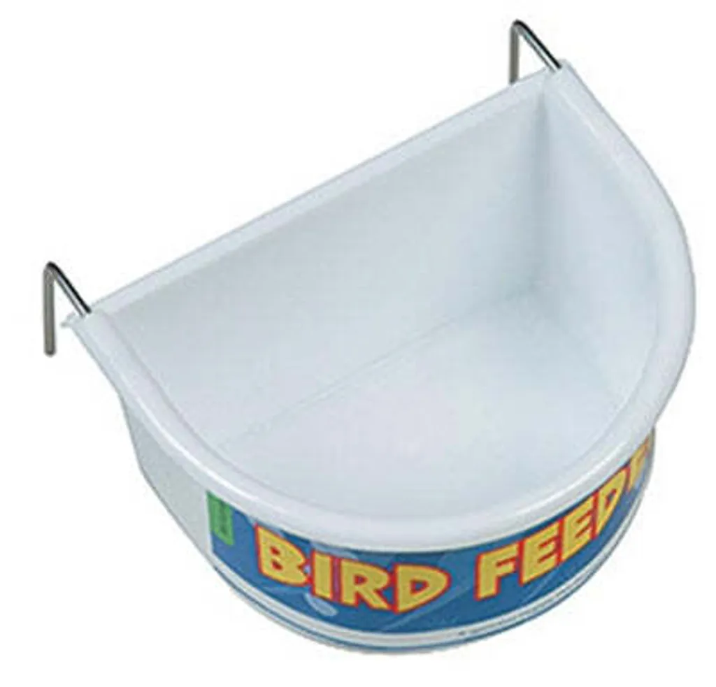 Écuelle Happy Pet demi-ronde blanche : accessoire repas pour animaux