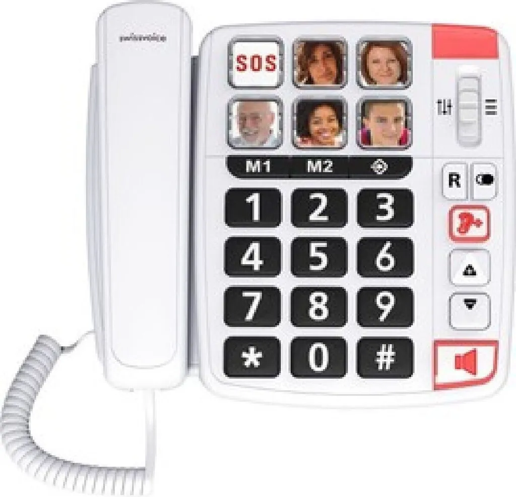 Telefono Alcatel Xtra 1110 Bianco: Audio Amplificato e Grandi Tasti