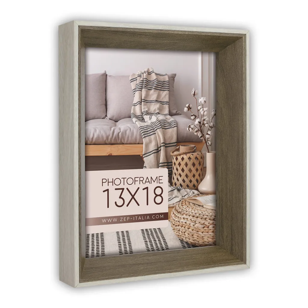 Cadre Photo 10x15 cm ZEP PZB46 Scott Marron avec Verre de Protection