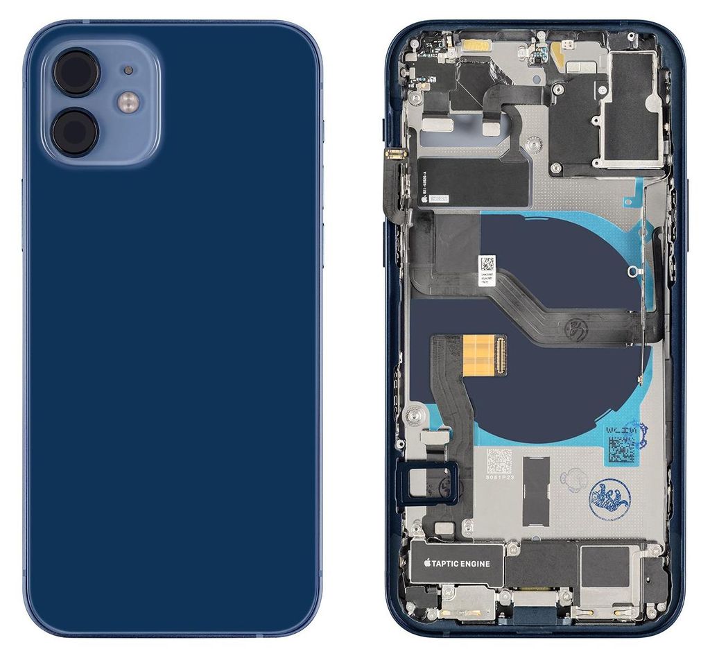 etui na iPhone'a 12 z niebieską tylną obudową Zdjęcie produktu 