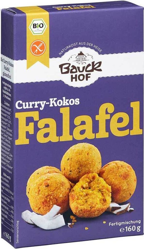 GLUTENFREIE -FALAFEL-MISCHUNG MIT KOKOS UND CURRY 160 g – Produktbild 