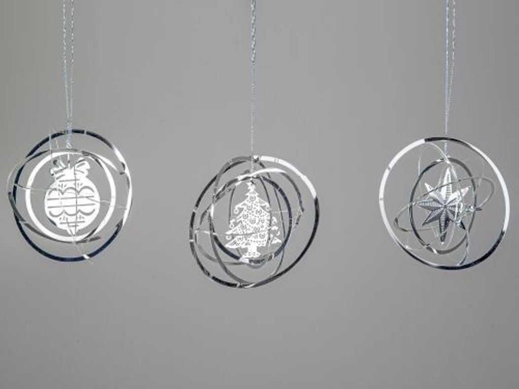 Formano Hänger sort.7cm Kreis 3D silbe 650849