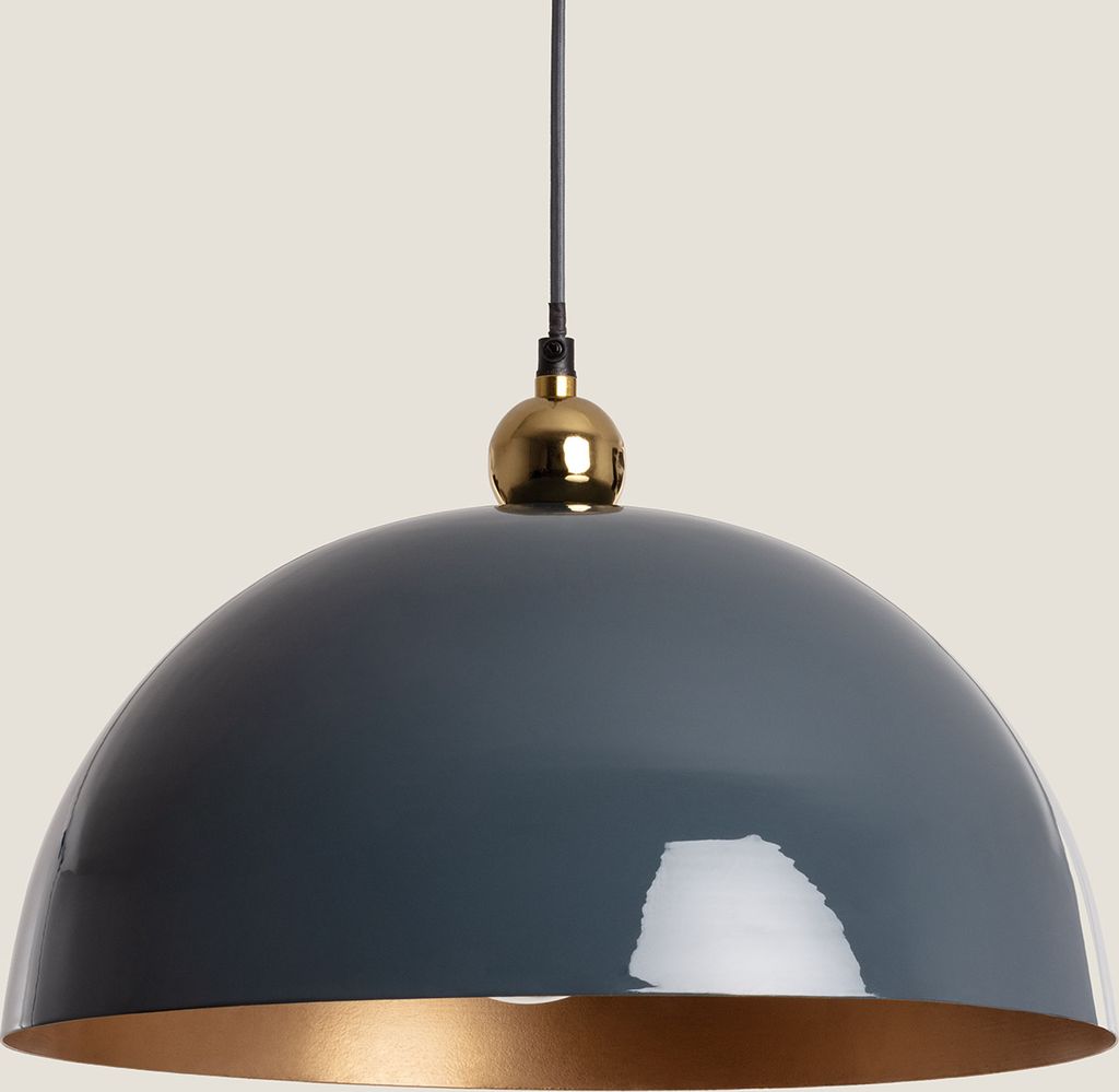Pendelleuchte aus Metall Onkar Blau