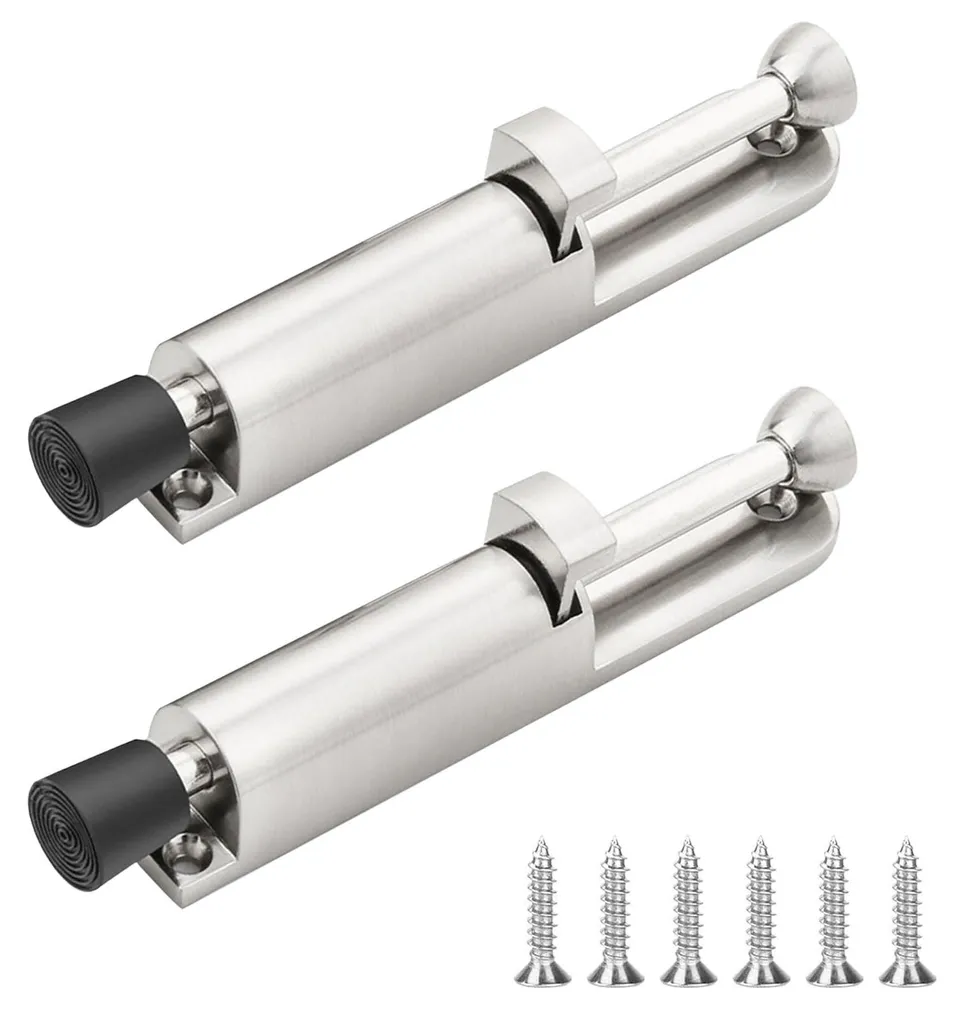 Lot de 2 butoirs de porte au sol en alliage de zinc robustes avec vis