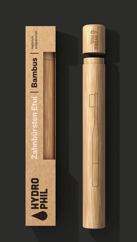 Hydrophil Zahnbürsten Etui, Zahnbürstenabdeckungen, Bambus, Produktbild 