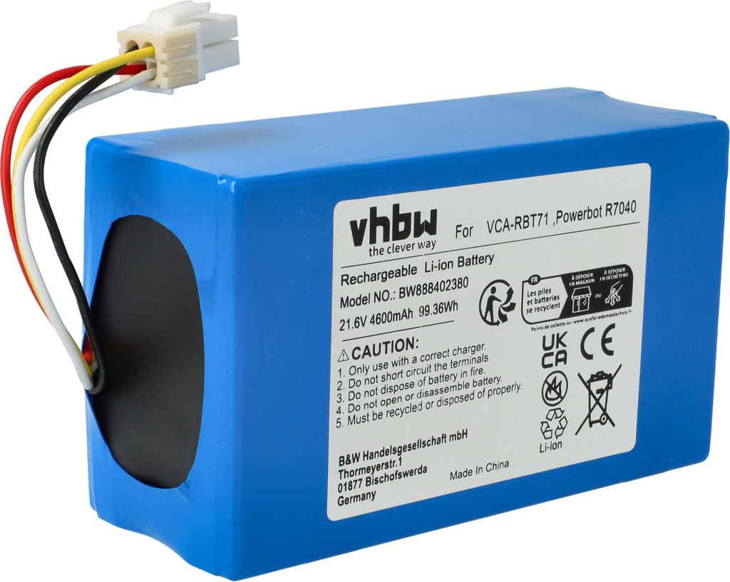 vhbw Akku kompatibel mit Samsung Powerbot SR20J9040W, Produktbild 