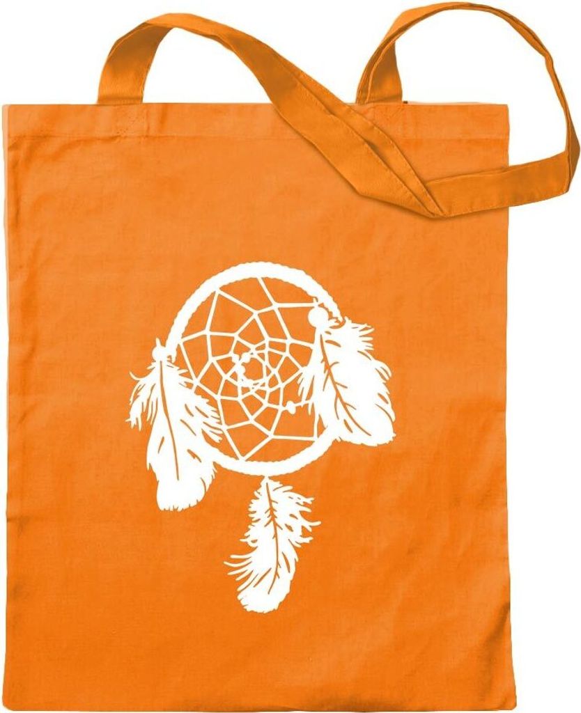 Kiwistar - Baumwolltasche - mandarin - Traumfänger - Indianer - Western - Tragetasche Stoffbeutel Umhängetasche Langer Henkel