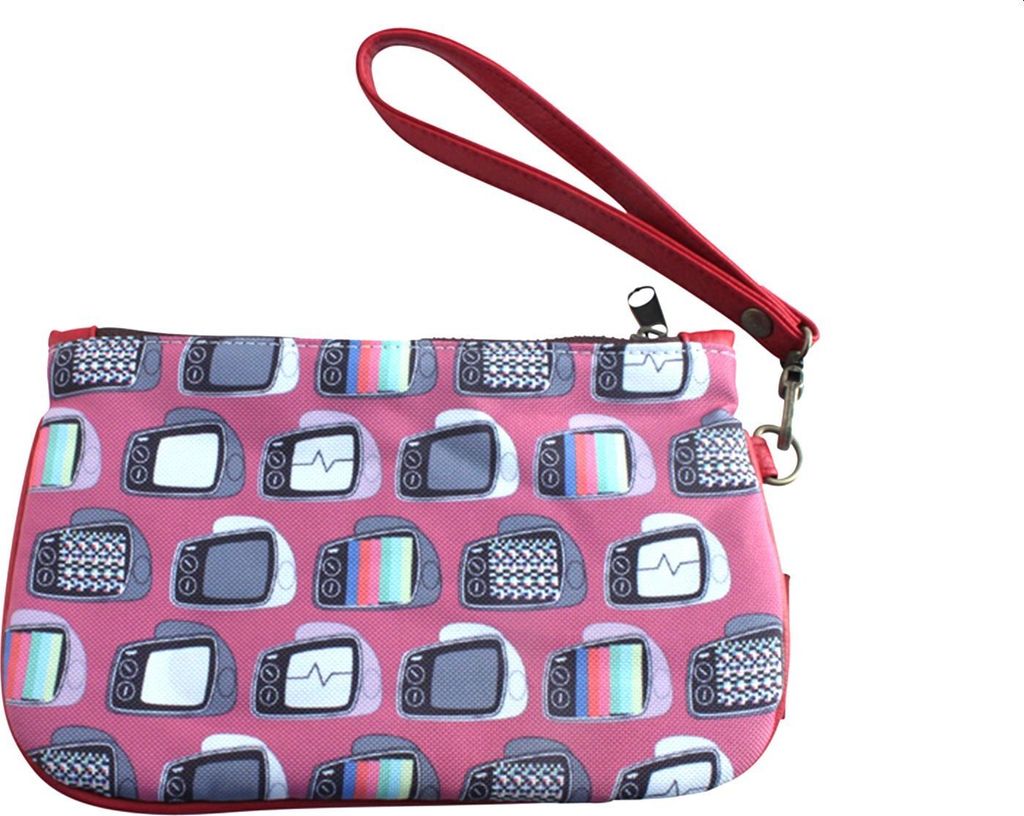 Reißverschluß-Tasche - Fernseher-Muster - Reißverschlußbeutel