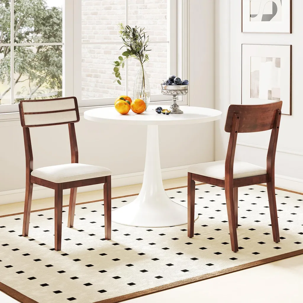Recensione Set 2 Sedie COSTWAY: Perché Scegliere Noce e Beige Ora
