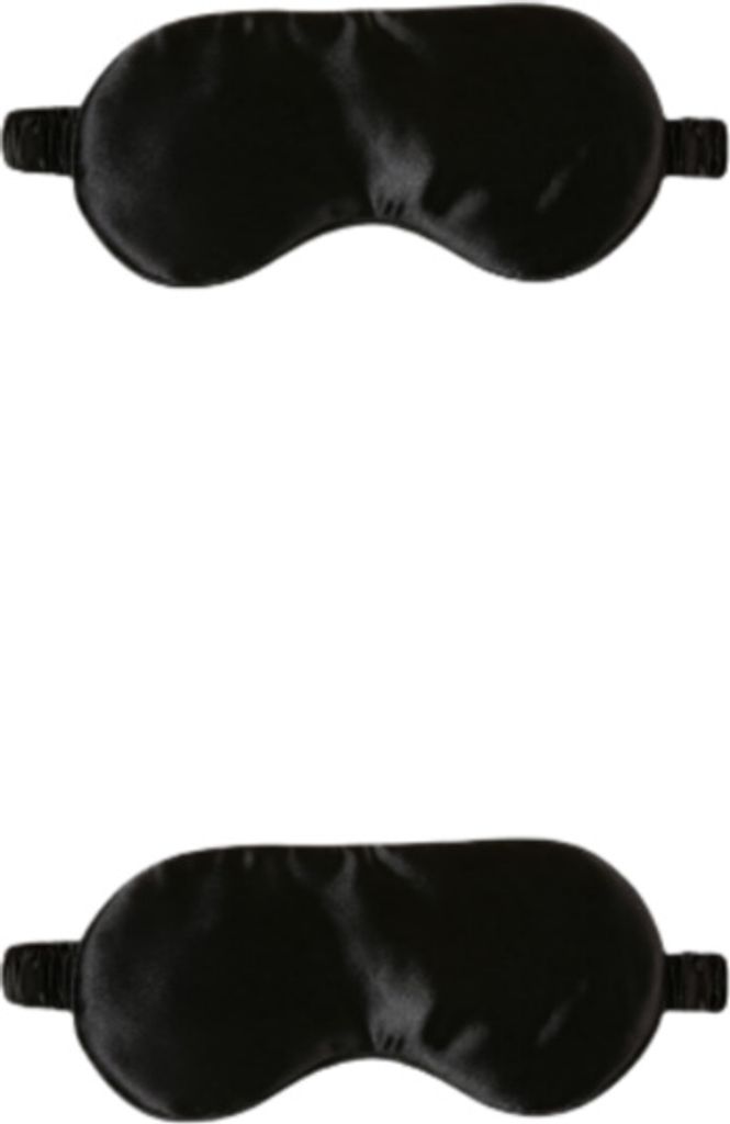 INF Schlafmaske / Augenmaske aus Seide, 2er-Pack Schwarz