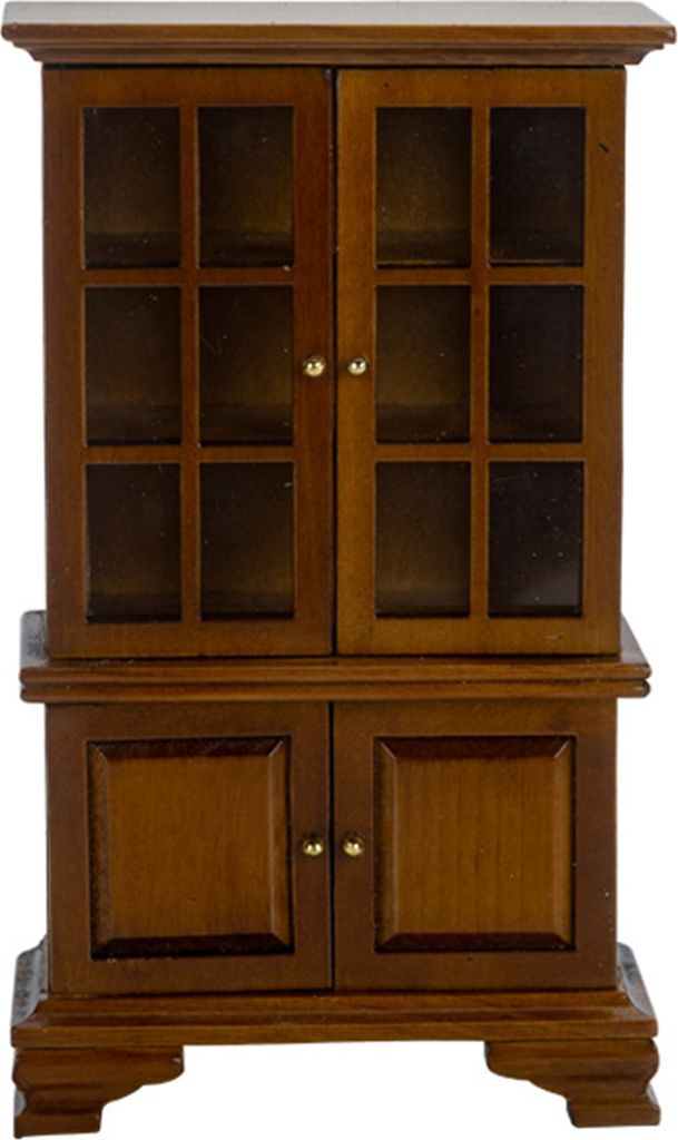 1:12 Miniaturkabinett DIY Basteln Starke Praktikabilität Holz Mikrolandschaft kleiner Schrank für Kinder-Walnußholz