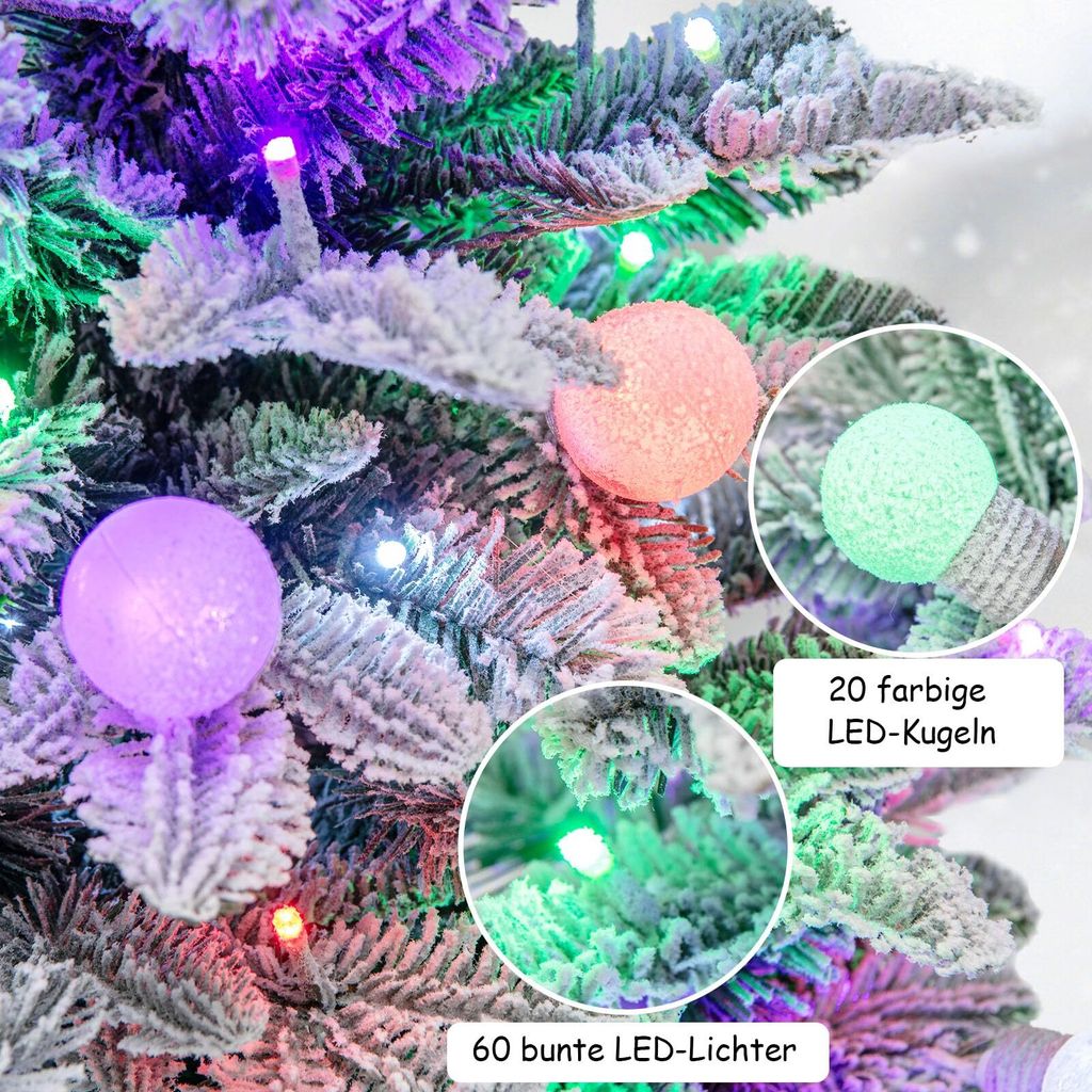 knstlicher schnee fr weihnachtsbaum Knstlicher Weihnachtsbaum mit Schnee - Elsa | 180 cm kaufen