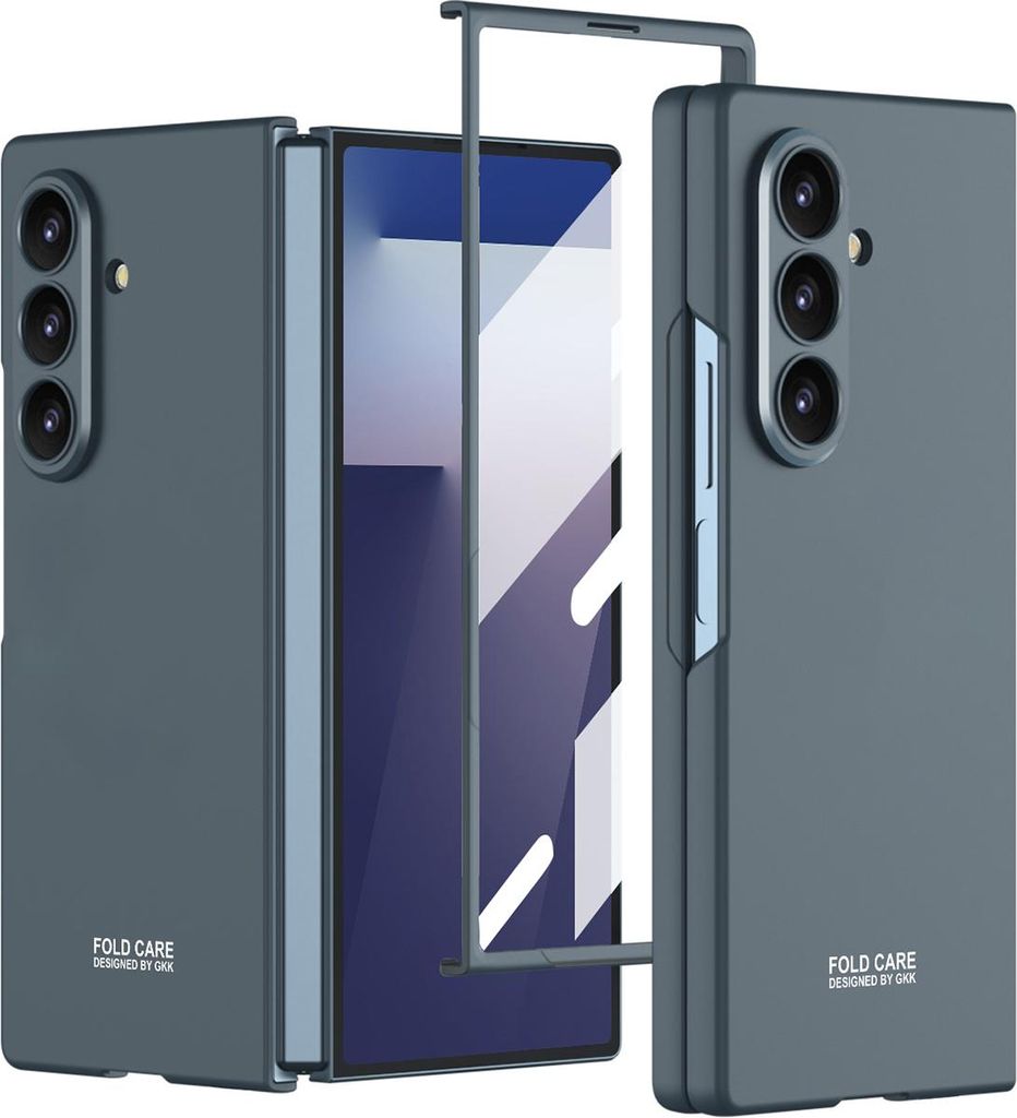 Hülle für Samsung Galaxy Z Fold 7 Schlank Hart PC Matt Schutzhülle mit Displayschutz Grün
