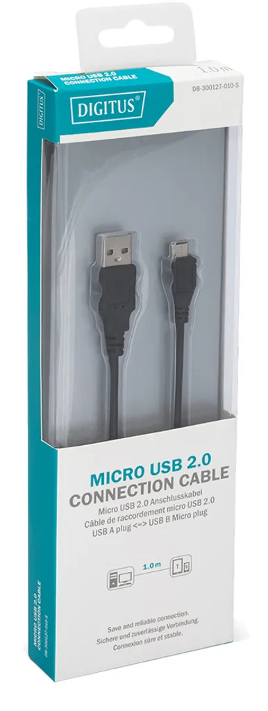 Cavo Micro USB Digitus USB 2.0 A a Micro B - 1,8m Schermato per Dati