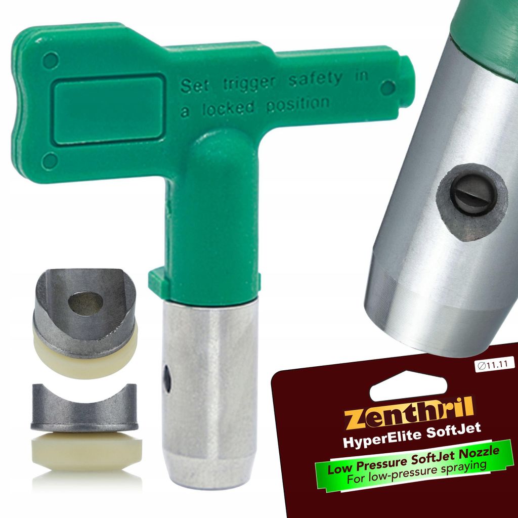 Niederdruck Airless Lackierdüse SoftJet Modell 212 – 10 cm Sprühbreite | 0,012" Öffnung | Für Lacke, Öle, Beizen, Grundierungen, kompatibel ...