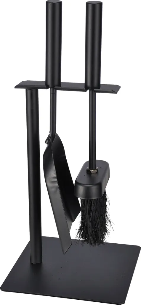 Set camino 3 pezzi in acciaio inox - nero