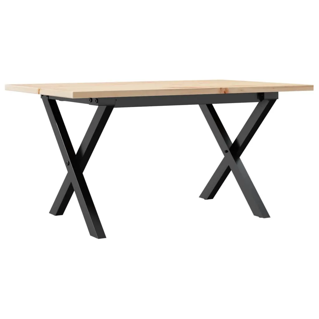 Tavolino Minimalista vidaXL X-frame Pino Massiccio 80x50x40cm