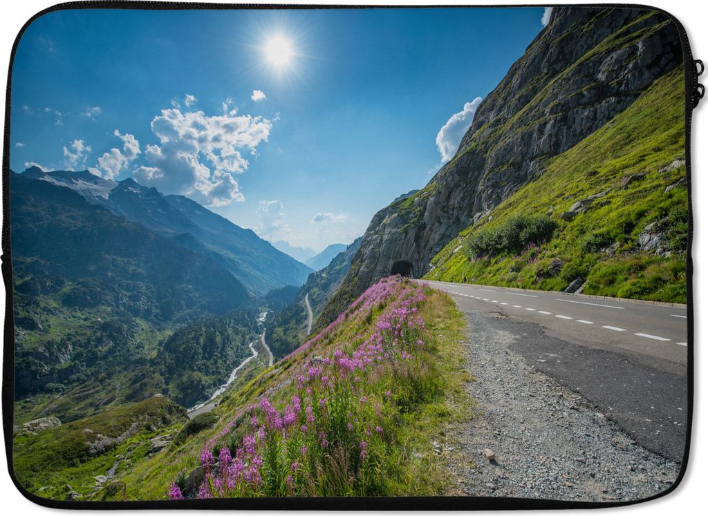 MuchoWow Laptop Hülle 14 ZollSchweiz - Alpen - Natur Laptoptasche - Laptoptasche - Stoßsicher - Schutzhaube