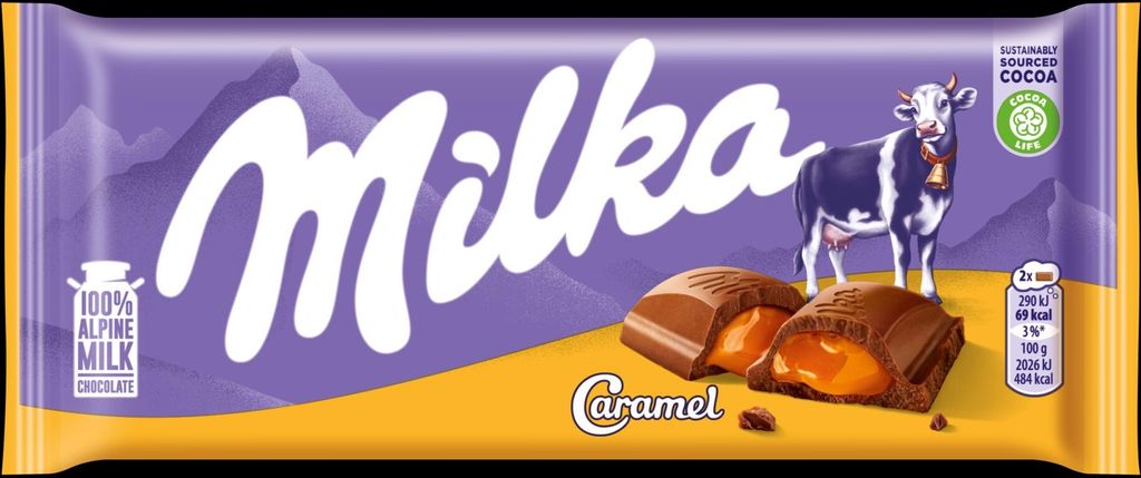 Milka Czekolada Mleczna Karmelowa 100 g Zdjęcie produktu 