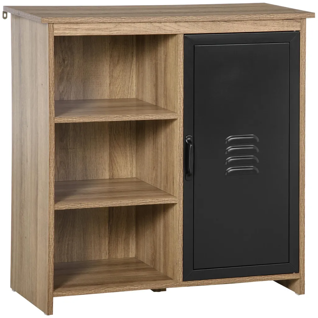 Petit Buffet Industriel pour Salon et Entrée - Rangement Bois et Métal