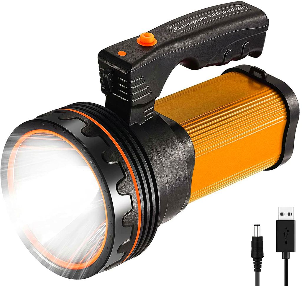 LED-Suchscheinwerfer Wiederaufladbare Handscheinwerfer-Taschenlampe mit 
