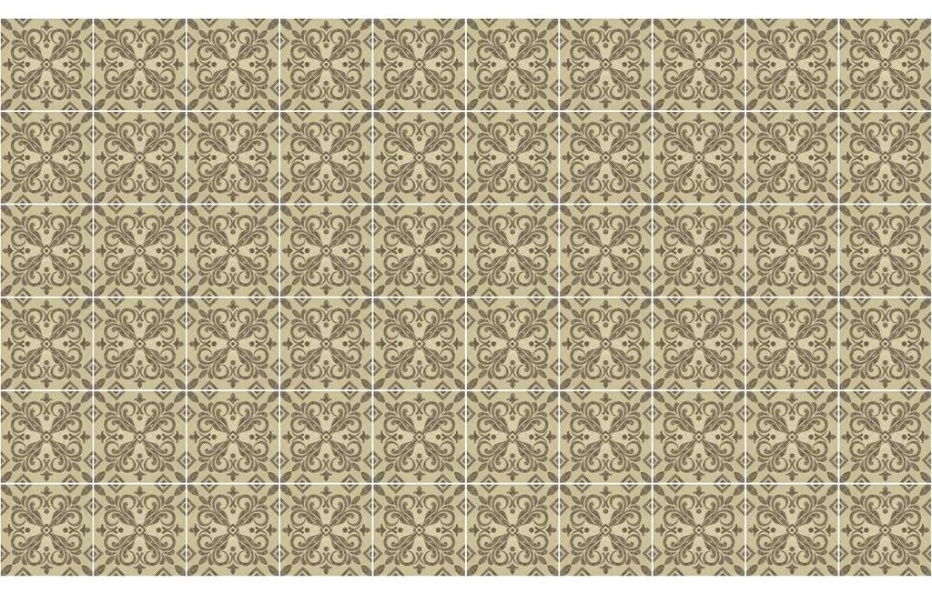 Selbstklebende Fliesenaufkleber für Küche und Bad – 60 Jordano Azulejo Fliesenaufkleber – 60 Aufkleber 15 x 15 cm