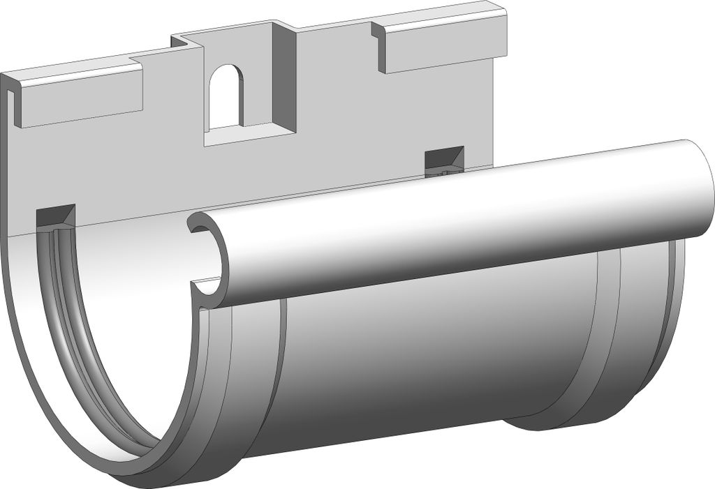Dachrinne Halbrund 60mm Einzelteile | Rinnenverbinder Verbinder Weiss | Kunststoff PVC Fallrohr DN60 | Gartenhaus Carport Terasse