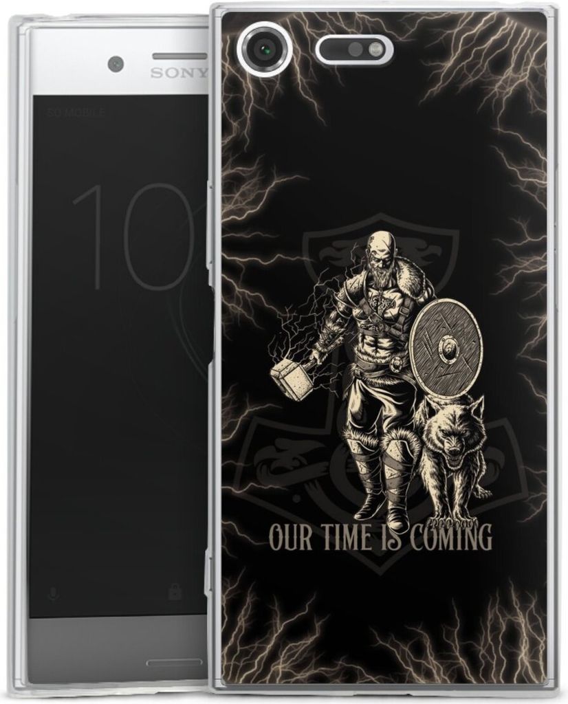 DeinDesign Slim Hülle für Sony Xperia XZ Premium Silikon Case Ultra Dünn Handyhülle Serienmotiv Vikings Wikinger