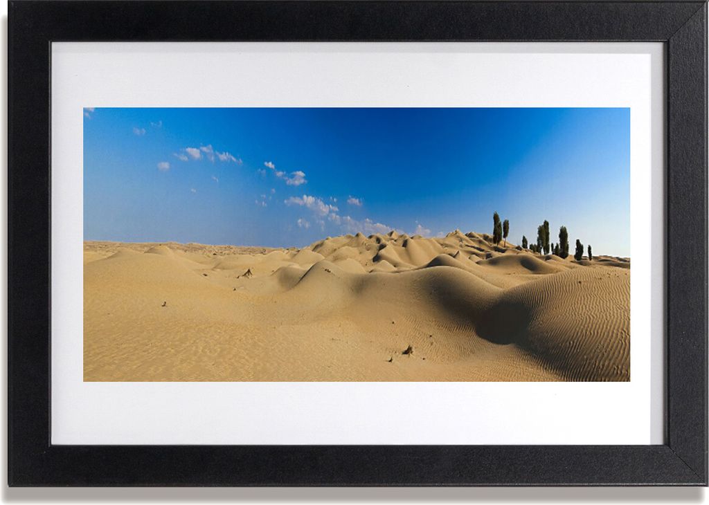Bild 30x20 MDF-Rahmen Wandkunst Landschaft, Wüste, Sand