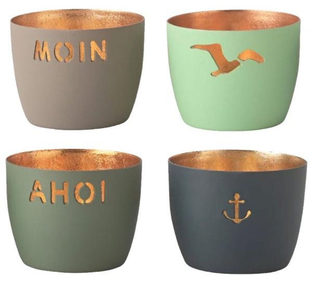 Gift Company Windlicht Madras Set Maritim (4er-Set) Produktbild 