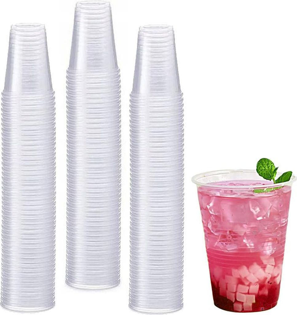 Transparente Plastikbecher 200ml 100St. Produktbild 