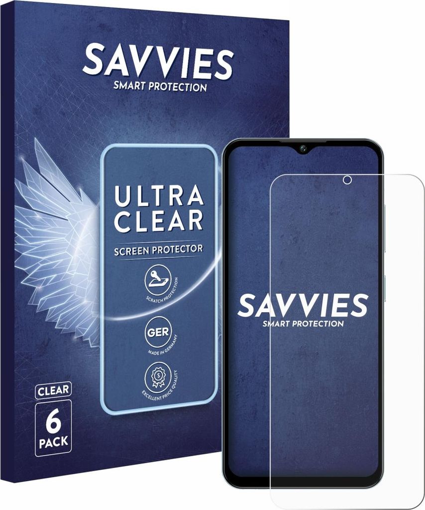 6x Für Oukitel C5 6,52" Schutzfolie Savvies Displayschutz Display Schutz Folie Klar Transparent