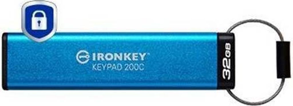 USB-Stick 32GB Kingston IronKey Keypad 200C AES-256 USB-C retail