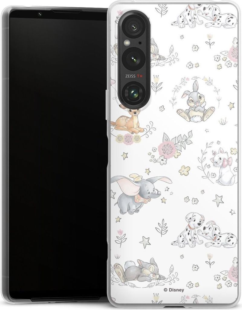 DeinDesign Slim Hülle für Sony Xperia 1 V Silikon Case Ultra Dünn Handyhülle Bambi Disney Dumbo