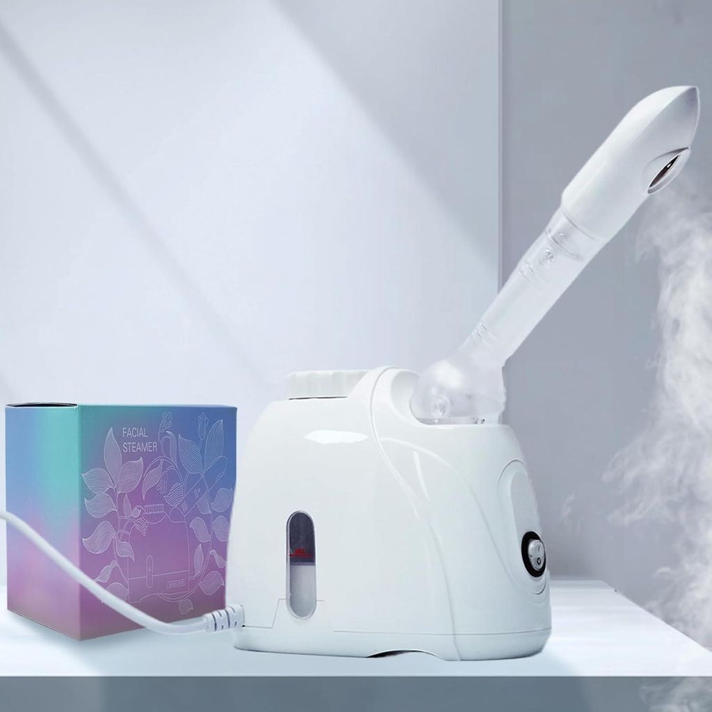 Gesichtsdampfer, Nano-Gesichtsdampfer mit feinem Nebel zur Tiefenreinigung des Gesichts, 360° drehbarer Arm, 10 Minuten Home-Gesichts-Spa-Spray
