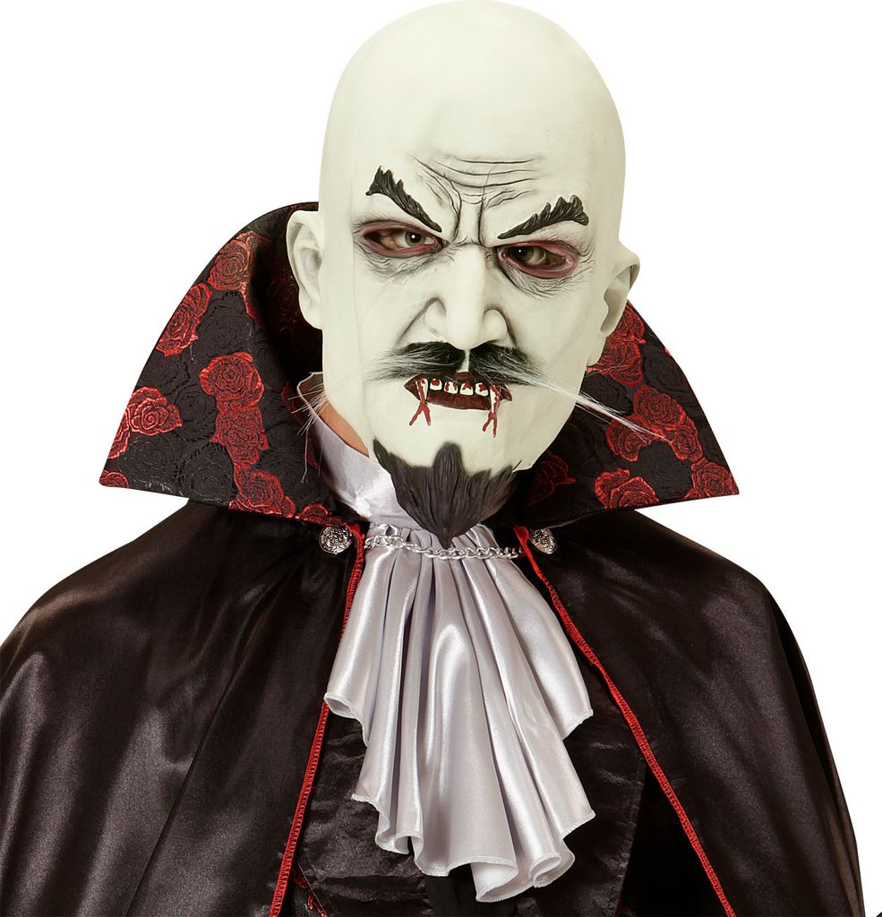 Vampirmaske Mit Bart Und Koteletten Produktbild 