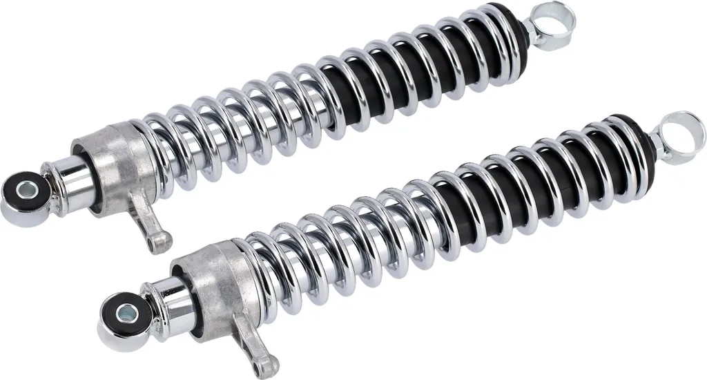 Paire d'amortisseurs moto 385mm MZ ETZ 251 301 en acier chromé réglable