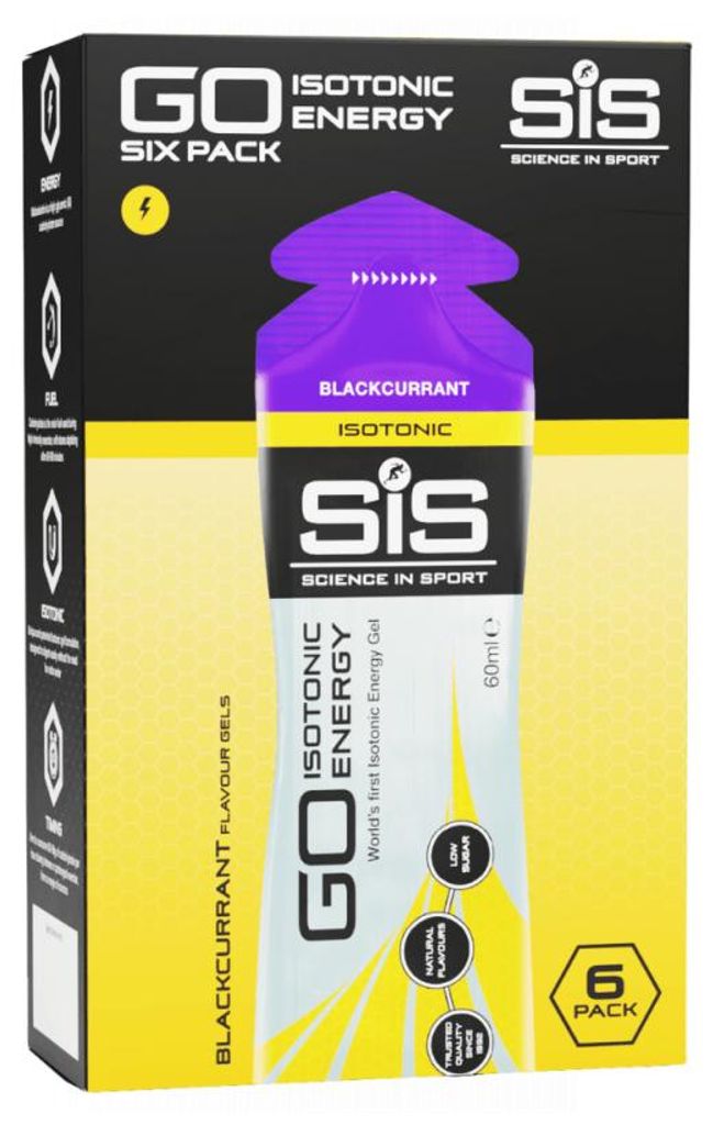 SIS GO Isotonic Energy Gels (6x60ml) Blackcurrant - Energie Produktbild 