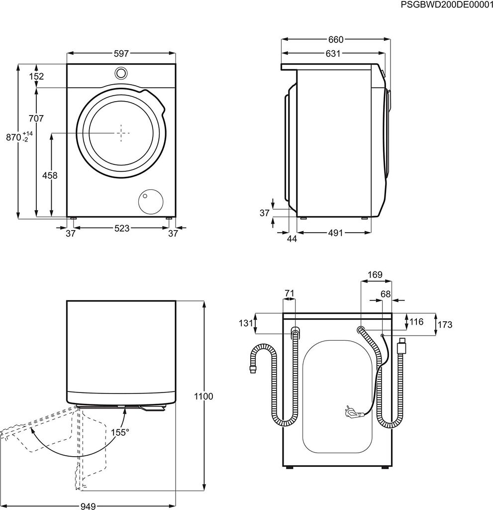 AEG - L9WEF80690 - Waschtrockner mit Wärmepumpe - SensiDry Produktbild 21