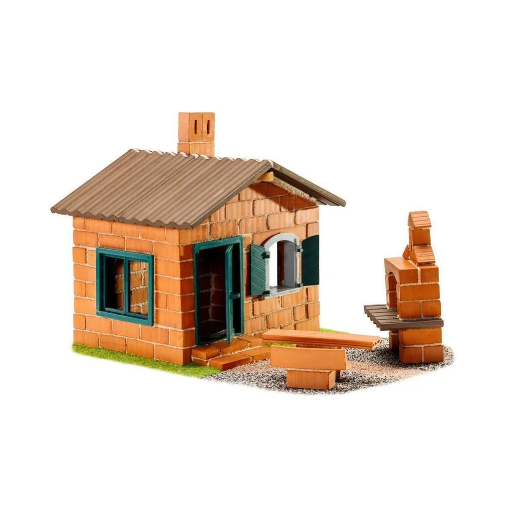 Teifoc Maison avec Barbecue 5210 : Kit Réutilisable en Briques et Mortier