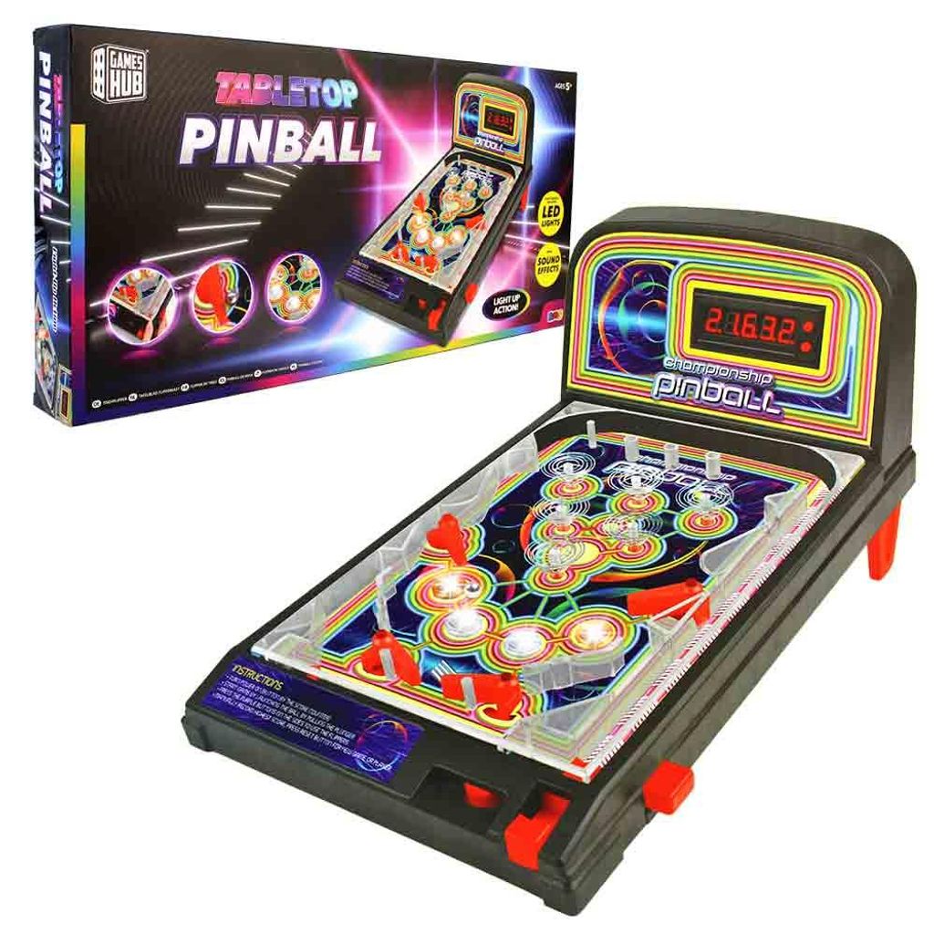 Tabletop Pinball Spiel mit LEDs Productafbeelding 