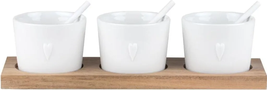 Räder Guten Appetit Plat de Service Coeur en Porcelaine 21,5x7x5,5cm