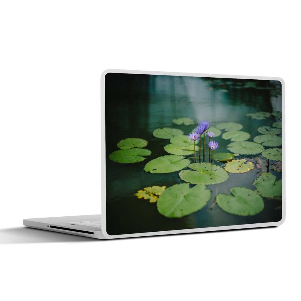 MuchoWow Laptop Aufkleber Sticker Cover Blumen - Blätter - Mehr 32.5x23.5 cm - Sticker für Laptop - Selbstklebend