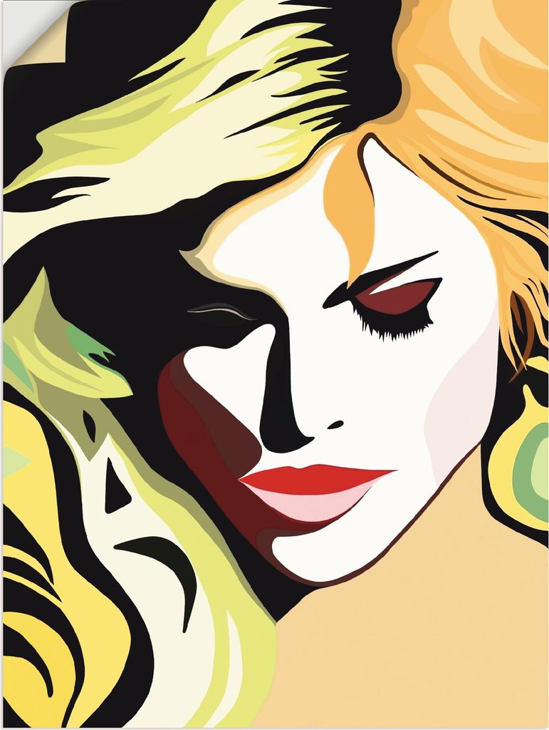 ARTland Wandbild, selbstklebend Schöne Frau Größe: 60x80 cm