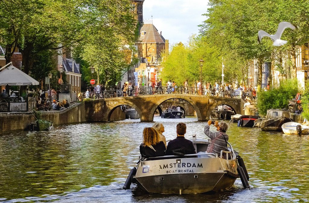 hansepuzzle 105389 - Amsterdam Puzzle, 500 Teile, Orte, 46,0 x 30,0cm mit hochwertiger Aufbewahrung, Kartonbox und wiederverschließbarem Beutel