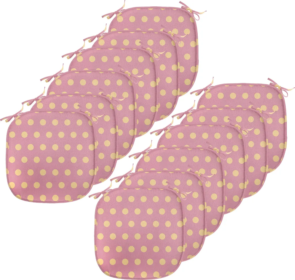 Cuscini Sedie Cucina Lavabili Abakuhaus | Pacco 12 Pezzi Pois Rosa