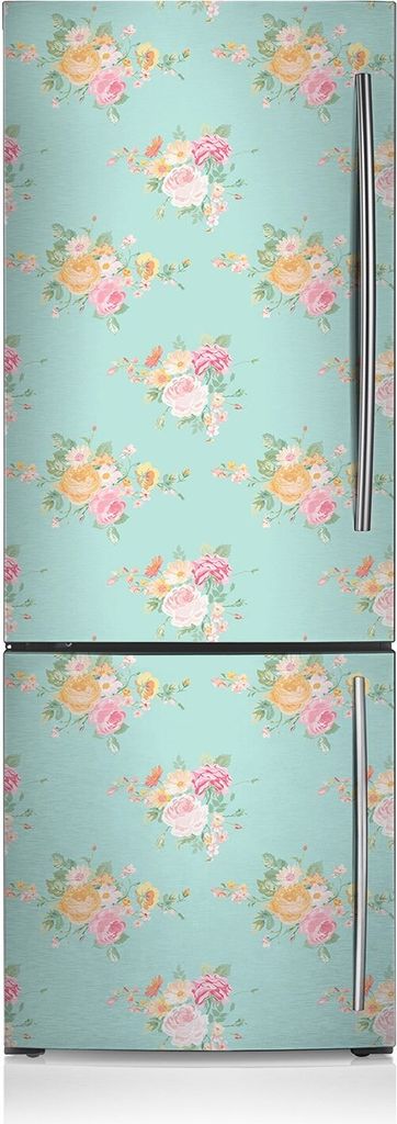 Kühlschrankmagne Kühlschrank Aufkleber Magnetfolie Dekoration 60x180 cm - Pastellsträuße