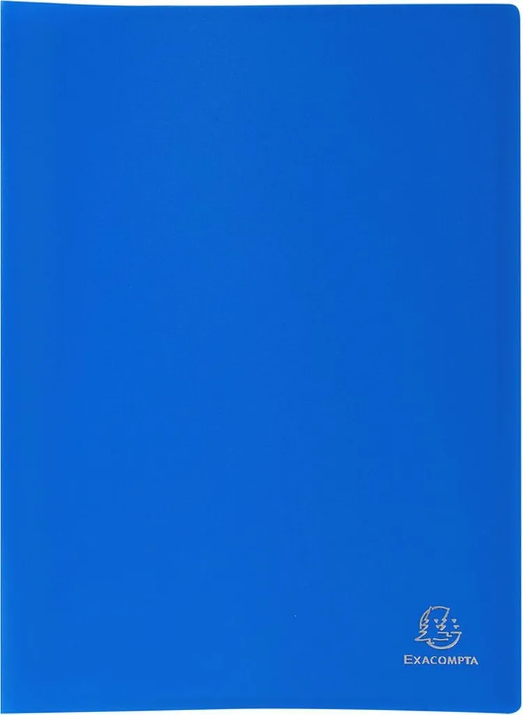 Exacompta 8557E Portalistini A4 50 Buste in Polipropilene Blu Premium