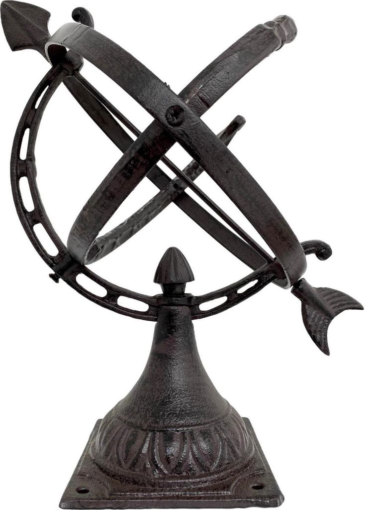 Sonnenuhr Eisen Garten Dekoration Sonne Nostalgie 32cm braun Antik-Stil